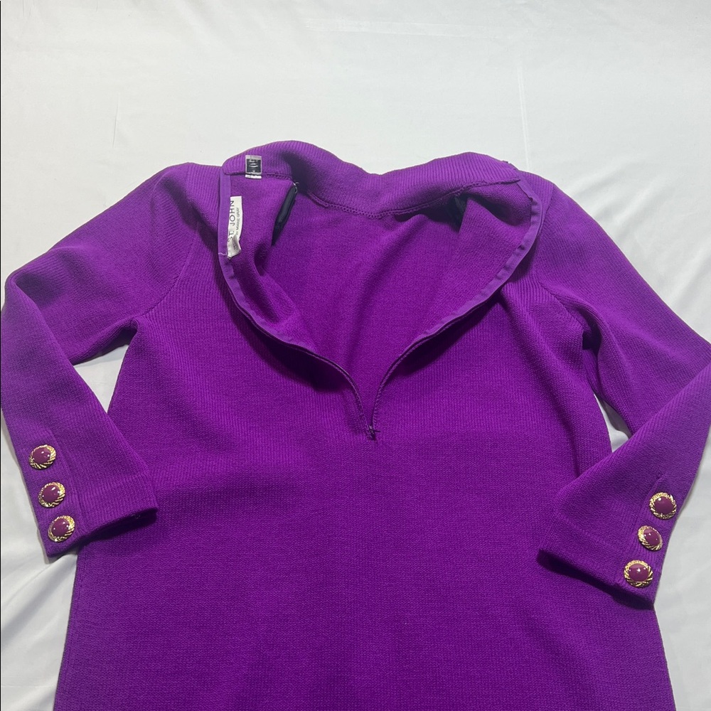 Vintage St. John purple dress size 8 - Picture 12 of 13